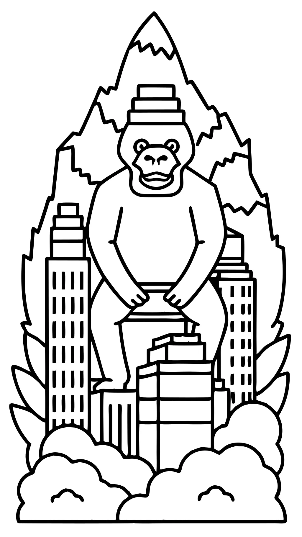 king kong coloring pages printable